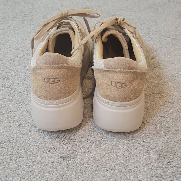 UGG WOMEN’S MARIN MEGA PLATFORM LACE-UP SUEDE SHOES SIZE 12 - Picture 4 of 7